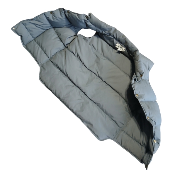 😃L.L. Bean Men's Size Extra Large Charcoal Goose Puffer Vest - Picture 9 of 9